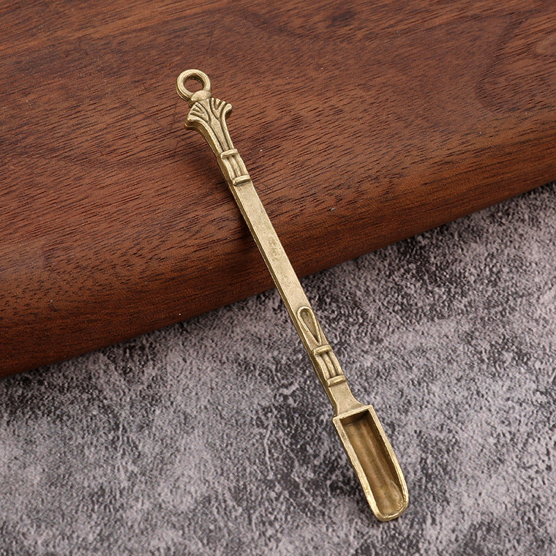 Portable Metal Mini Snuff Spoon Keychain Pipe Accessory Tool
