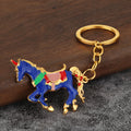 Unicorn Metal Split Ring Keychain in Eight Color and Finish Styles view 9