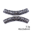 Open Floral Curved Tube Bracelet Connector Metal Jewelry Making Component view 3