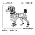 Crystal Poodle Brooch in Four Color Variants for Jackets and Scarves view 8