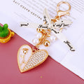 Rose Heart Keychains with Pearl Cluster Bow in Five Colors plus Assorted view 6