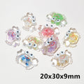 Clear Resin Ocean Animal Charms with Colorful Inlays view 11