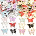 Enamel-Look Gold Silver Butterfly Alloy Charms in 12 Styles view 4