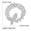 Crystal Butterfly Wreath Brooch In 4 Color Variants view 7