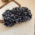 Leopard Print Fabric Petal Twist Hair Clip 2 Styles view 7