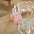 Chunky Resin C Hoop Earrings Gold Caps Multicolor Styles view 2