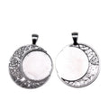 Crescent Moon Round Cabochon Pendant Trays in Two Finishes view 4