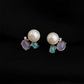 Assorted Gold Clip-On Earrings Enamel Stone Crystal view 11