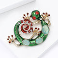 Crystal Gecko Brooch In 2 Styles With Polished Metal And Decorative Details view 4