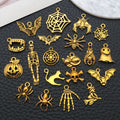 Matte Gold-Tone Halloween Theme Metal Charms with 25 Listed Options view 3
