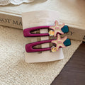Acrylic Star Letter Snap Duckbill Hair Clip Pair 4 Styles view 6