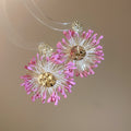 Colorful Raffia Flower Statement Stud Earrings For Women view 10