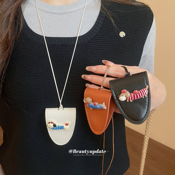 Dachshund Glasses Holder Pendant Necklace In Three Colors