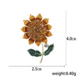 Yellow Sunflower Enamel Brooch Decorative Lapel Pin view 5