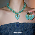 Acrylic Heart Bead Necklace Bracelet Earring 8 Styles view 3