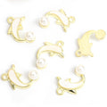 Colorful Dolphin Faux Pearl Pendant Charms in 20 Styles view 6