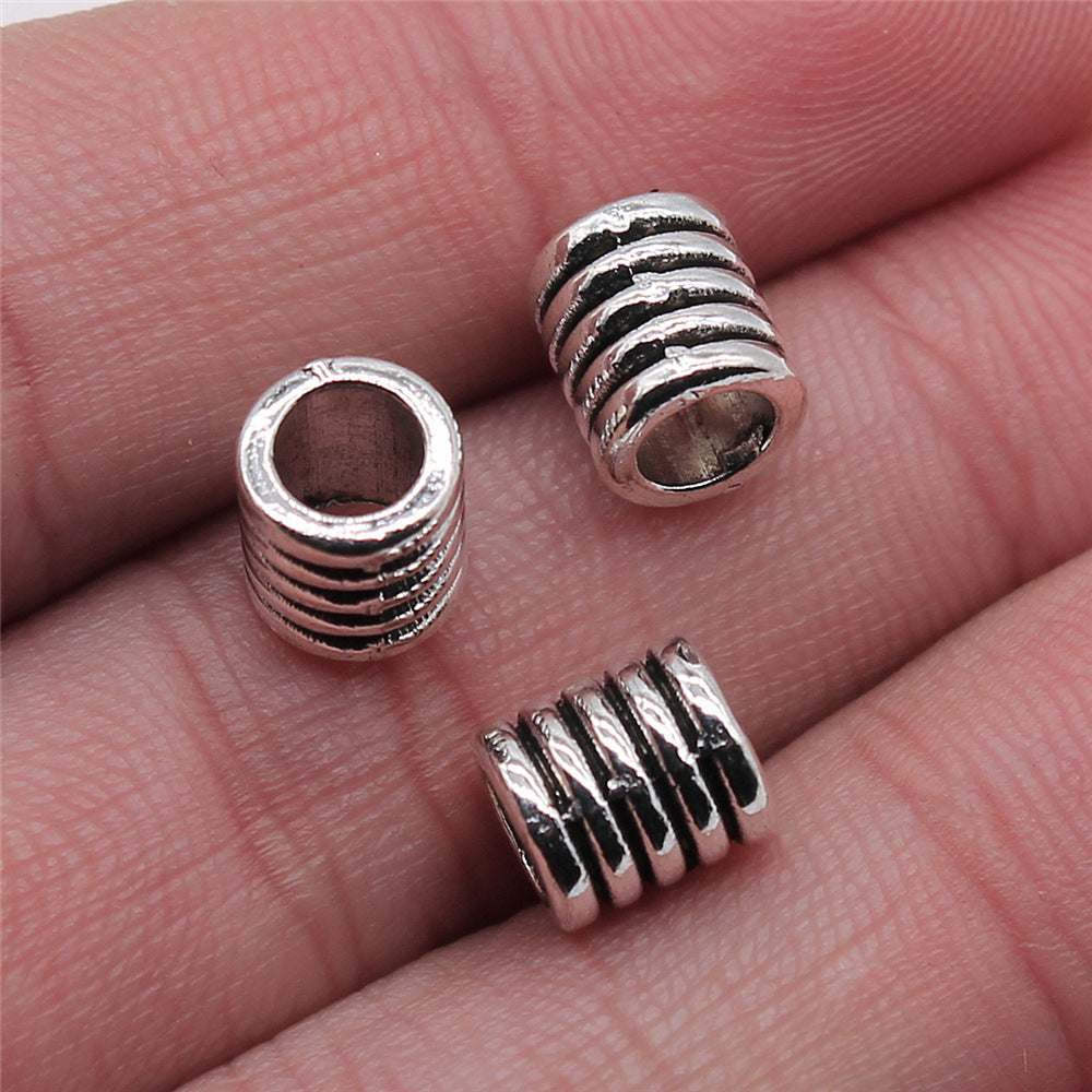 7x7x8mm 1.1g Multicolor Zinc Alloy 5 Ring Large Hole Beads for Bracelet Necklace DIY Making