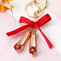 Bow and Twin Ballet Flat Keychains in Red and White view 6