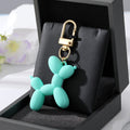 Gold Tone Balloon Dog Clip Keychains in Fourteen Colors view 9
