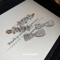 Silver Tone Crystal Hair Clips In Star Cluster Or Bow Shapes view 2