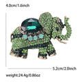 Crystal Elephant Brooch in Four Rich Color Finishes view 7