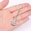 Silver Anchor Chain Keychain Metal Nautical Pendant view 3