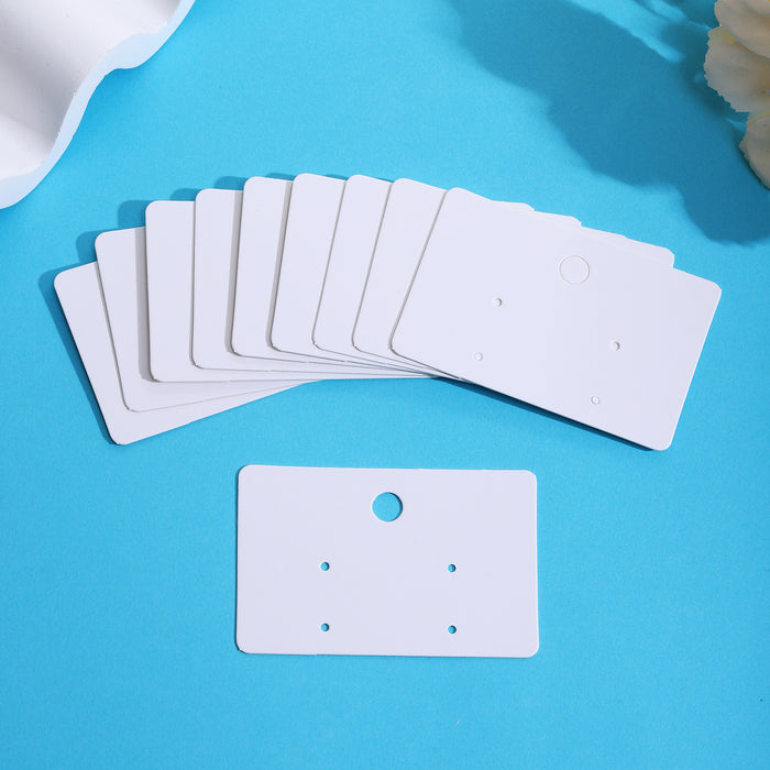 Blank White Square and Half-Size Jewelry Display Cards