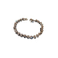 Silver Tone Interlocking Heart Crystal Link Bracelet view 5