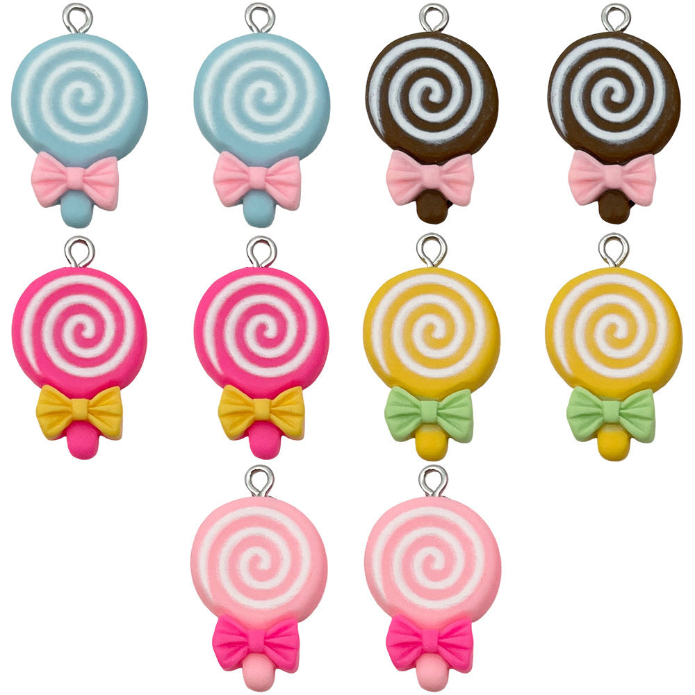 Resin Ice Cream charm pendant for DIY earring necklace keychain phone charm making