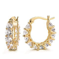Scalloped Pave Hoop Earrings In Ten Color And Finish Variants view 6