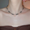 Silver Tone Beaded Chain And Tassel Necklaces Pendant Jewelry view 3