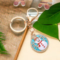Eight Jeweled Christmas Santa Tree Snowman Bell and Reindeer Keychains view 5