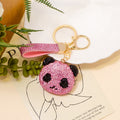 Rhinestone Panda Head Keychain Gold Hardware Many Options view 2