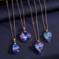 Iridescent Evil Eye Crystal Pendant Necklaces Four Shapes view 1
