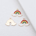 Enamel Rainbow and Cloud Charms in Two Colors for Jewelry and Craft Making view 3