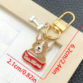 Jumping Dog and Bone Enamel Clasp Keychains in 16 Designs view 9
