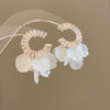 White Petal Hoops