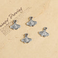 Small Ginkgo Leaf Metal Charm in Five Finish Options view 9