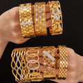 Geometric Openwork Hinged Bracelets in Ten Polished Styles view 3