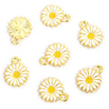 Colorful Daisy Flower Charms in Seven Glossy Enamel Colors view 6