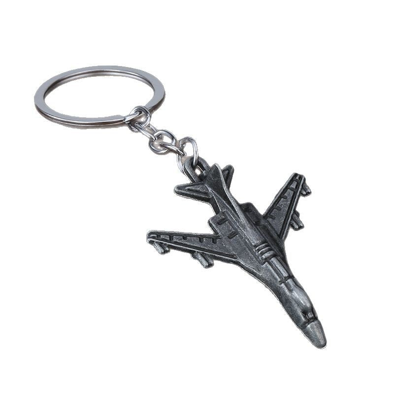 Mini Airplane Engine Zinc Alloy Keychain Gift Pendant