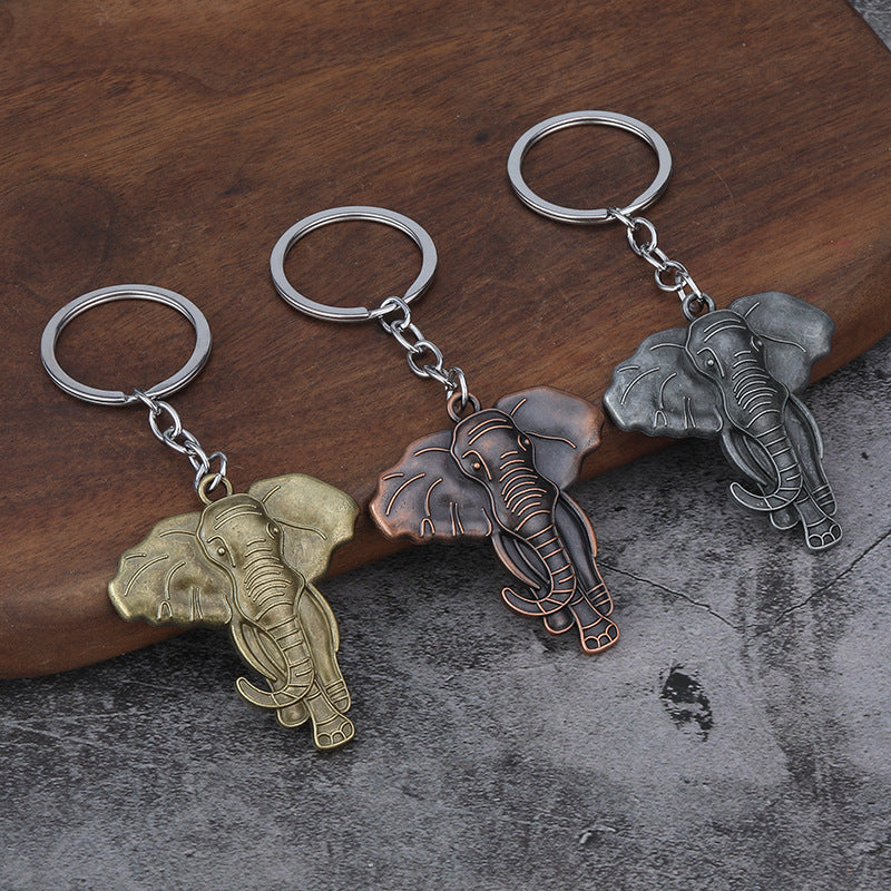 Vintage Elephant Alloy Keychain Travel Souvenir Gift Pendant