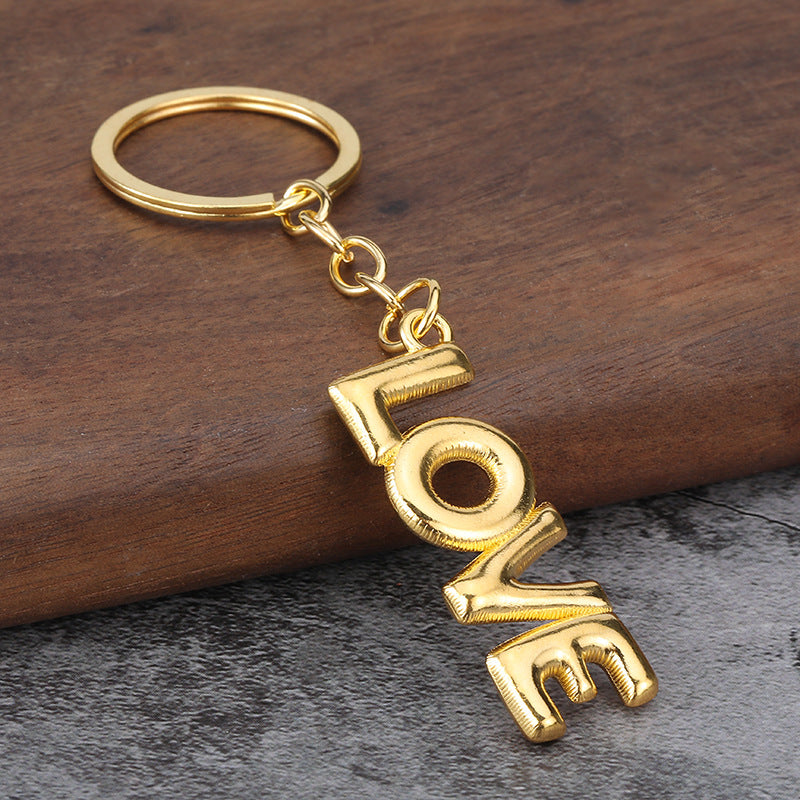 LOVE Heart Zinc Alloy Keychain Valentine Gift Accessory