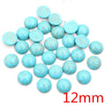 Oval and Round Turquoise Pattern Cabochons in Six Sizes view 7