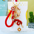 Mixed Jeweled Chinese Dragon Keychains in Fifty Eight Pictured Styles view 1