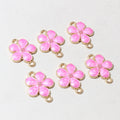 Colorful Enamel Flower Connector Charms in Eleven Options view 6