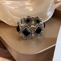 Silver Diamond Resin Stone Stretch Bracelet 4 Colors view 8
