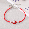 Colorful Beaded Cord Evil Eye Adjustable Bracelets in Twelve Designs view 10