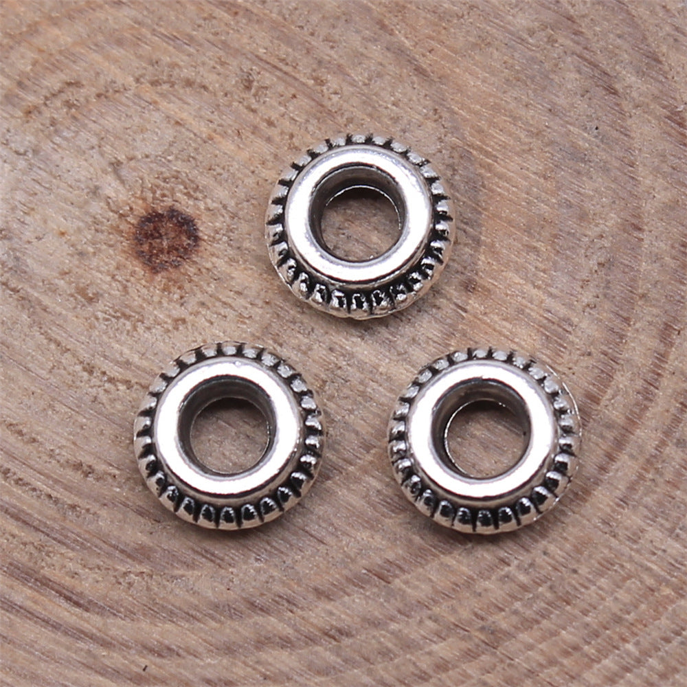 7x7mm 0.4g Multi Color Zinc Alloy Flat Spacer Beads and Washer Beads for Jewelry Making