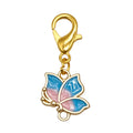 Enamel Butterfly Charm Keychain Gold Clasp Six Colors view 9